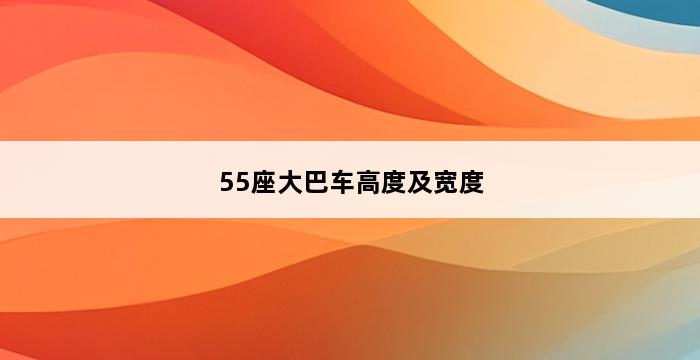 55座大巴车高度及宽度 