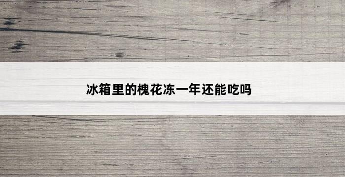 冰箱里的槐花冻一年还能吃吗 