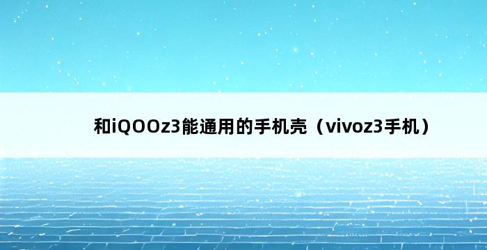 和iQOOz3能通用的手机壳（vivoz3手机） 