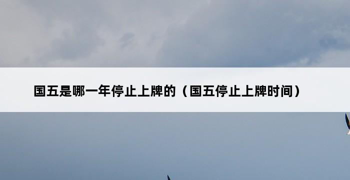 国五是哪一年停止上牌的（国五停止上牌时间） 