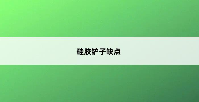 硅胶铲子缺点 