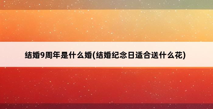 结婚9周年是什么婚(结婚纪念日适合送什么花) 