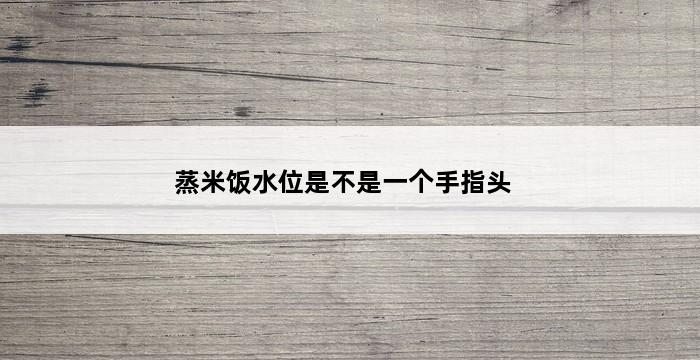 蒸米饭水位是不是一个手指头 