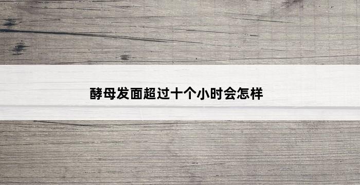 酵母发面超过十个小时会怎样 